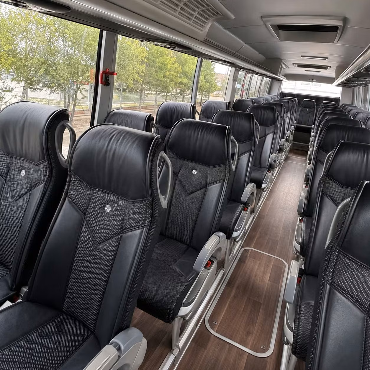 56 passenger charter bus inside
