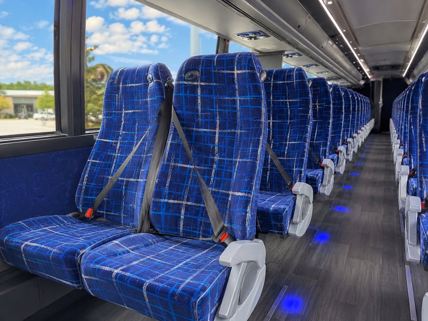 fairfield charter bus rental interior